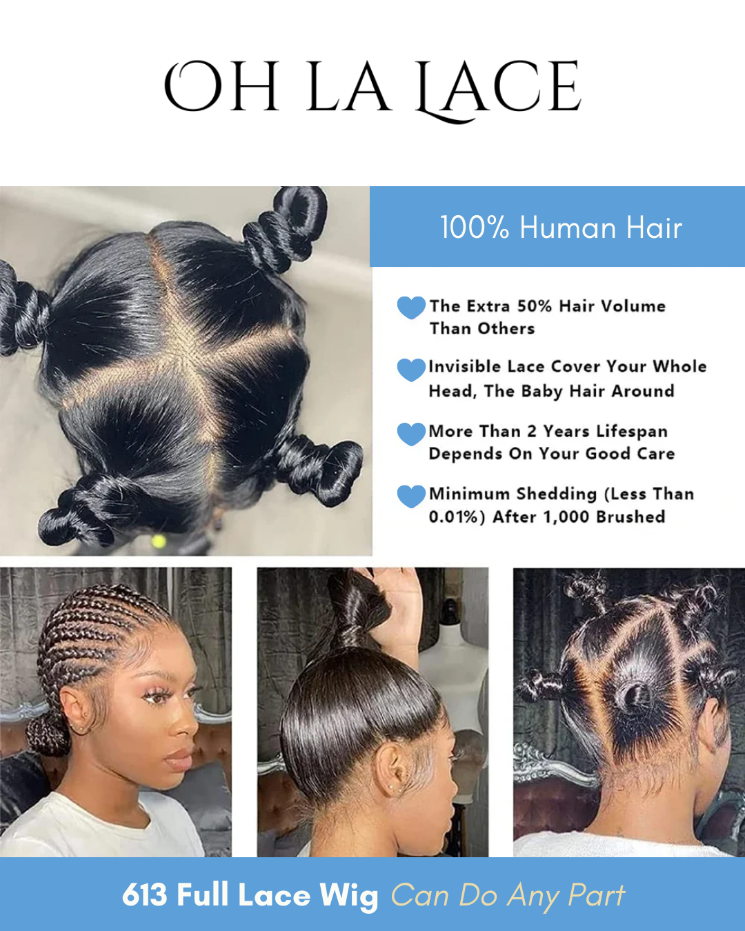 Invisi Drawstring Hidden Strap Full Lace Wig Straight Glueless Wig Lace Front Wig Frontal Wig Full Scalp HD Lace Human Hair Wigs