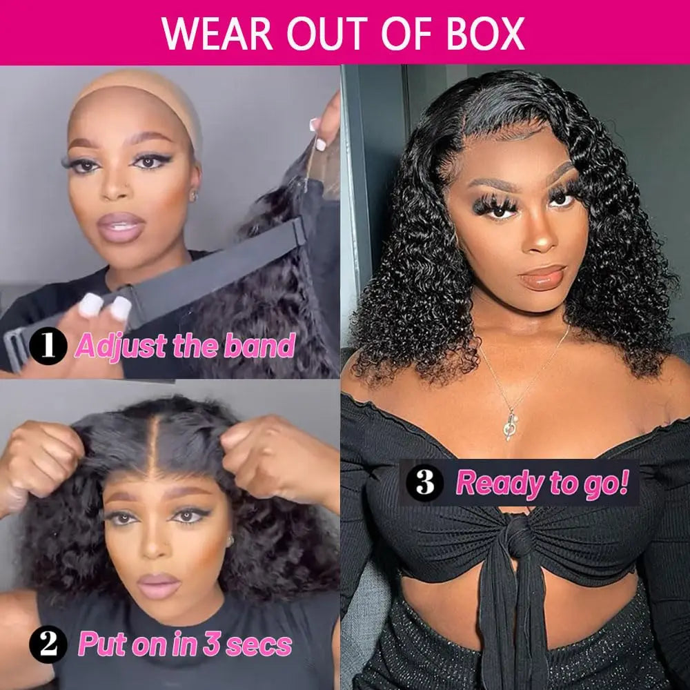 Brazilian Deep Wave Short Bob Wig 16 Inch