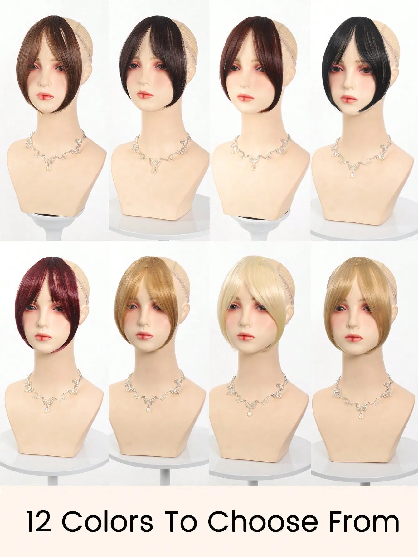 Synthesis Wig Middle-Part Clip-In Bangs
