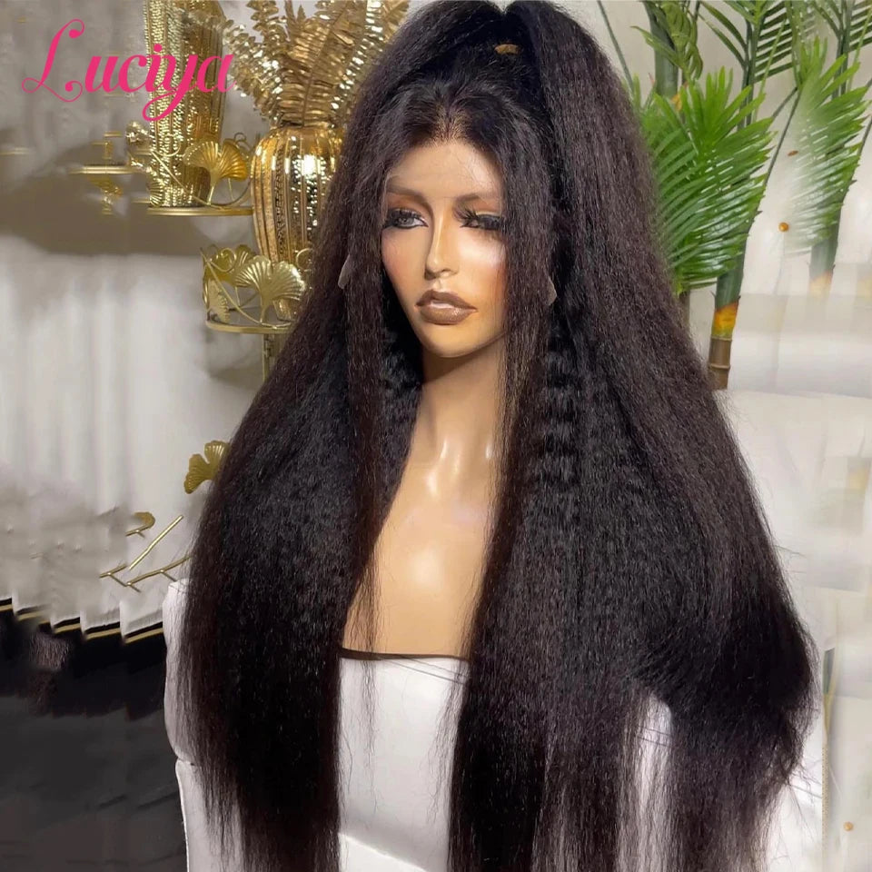Kinky Straight HD Lace Front Premium Wig