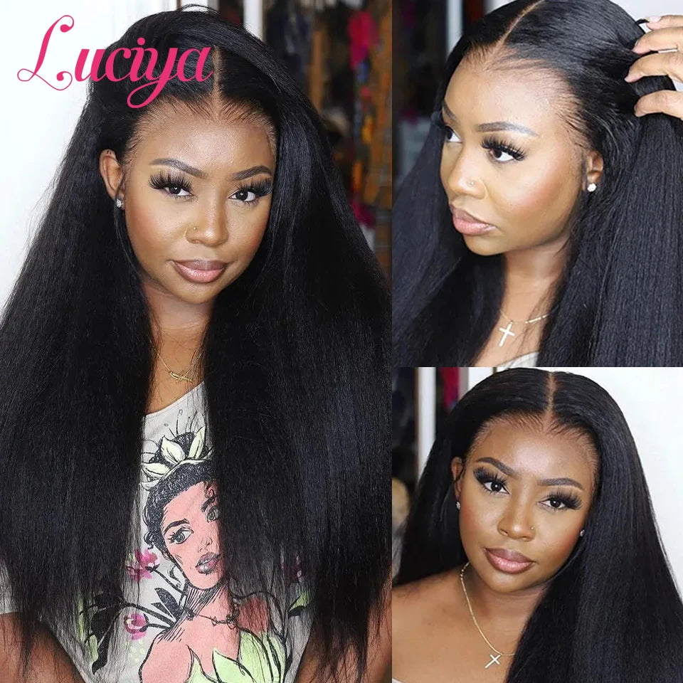 Kinky Straight HD Lace Front Premium Wig