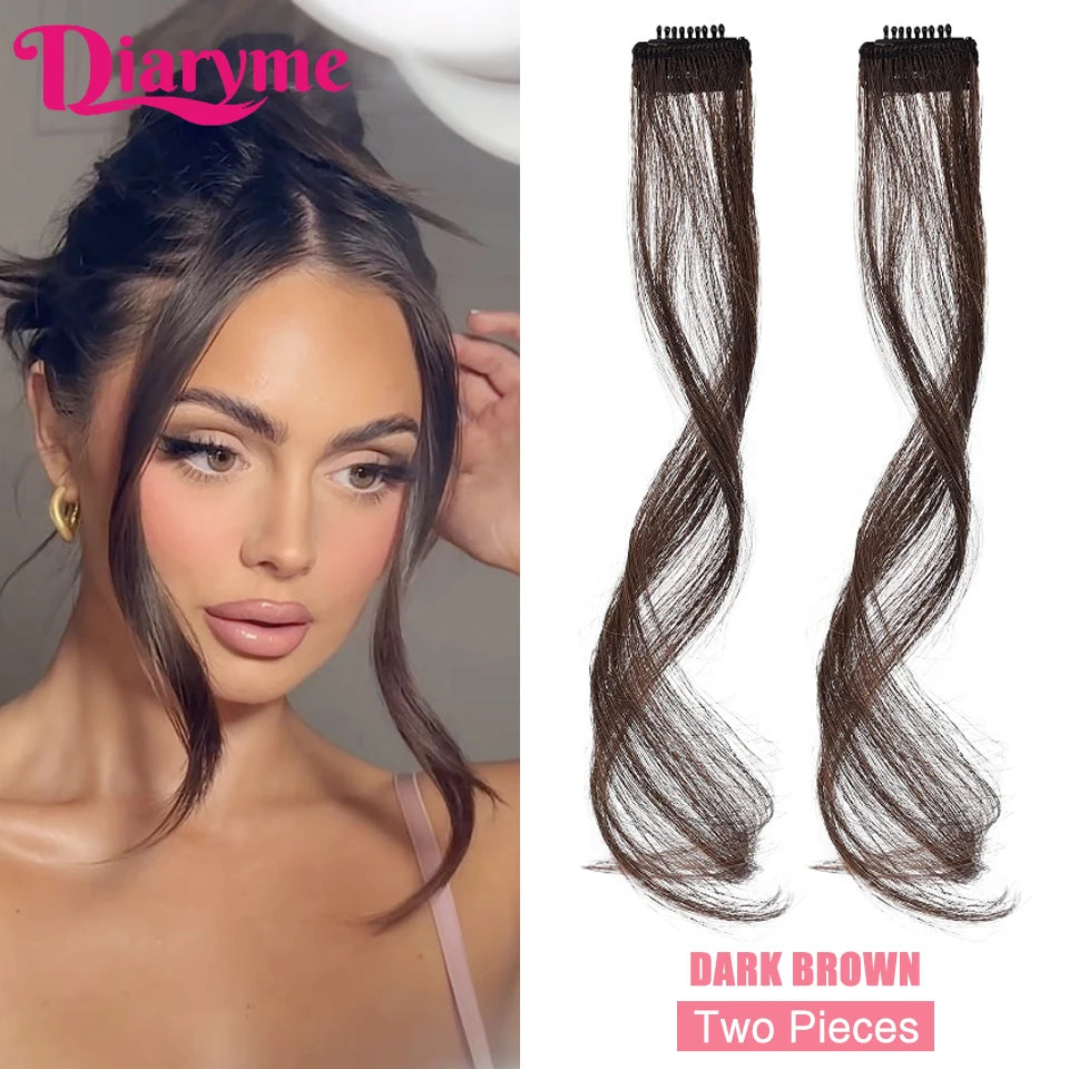 2 PCS Wavy Curly Clip-in Bangs