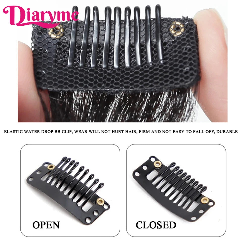 2 PCS Wavy Curly Clip-in Bangs