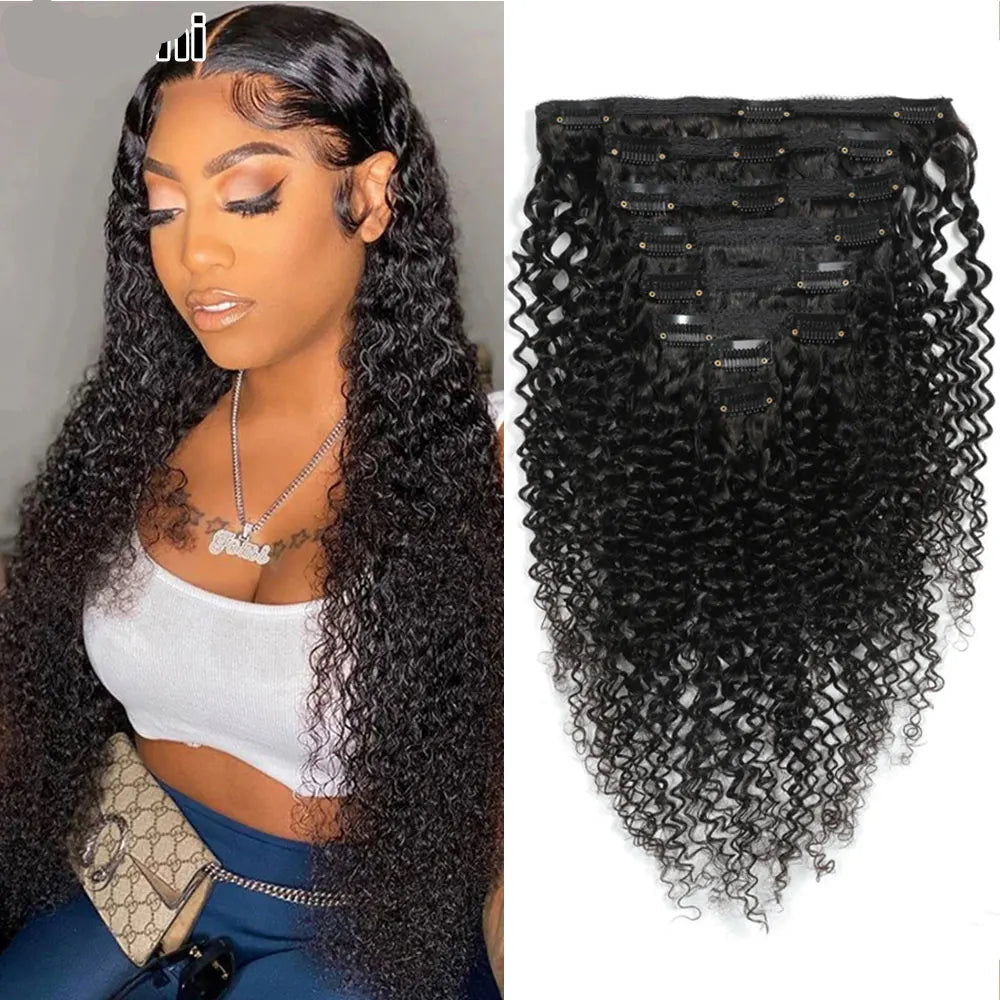 Kinky Curly Clip-In Hair Extensions