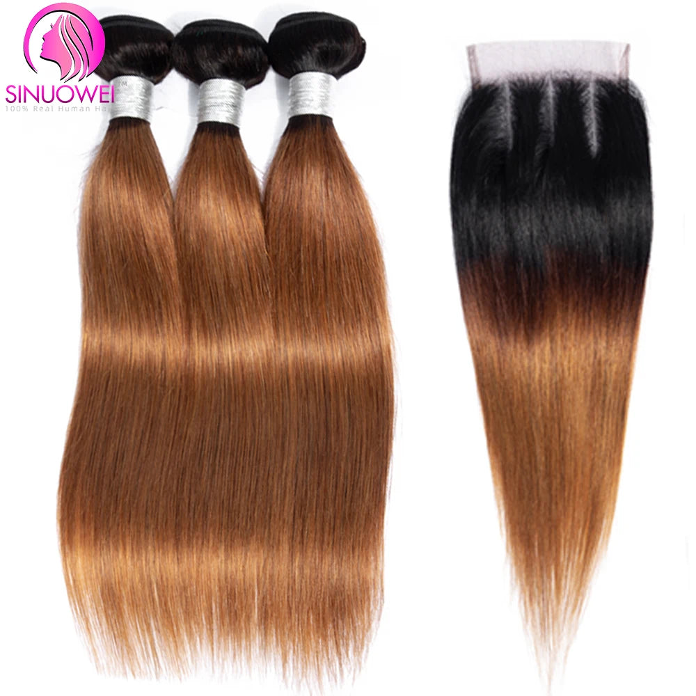 Luxe Lace Closure Brazilian Human Hair 3/4 Extensions