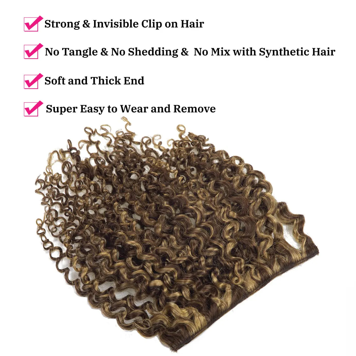P4/27 Kinky Curly Clip-In Hair Extensions