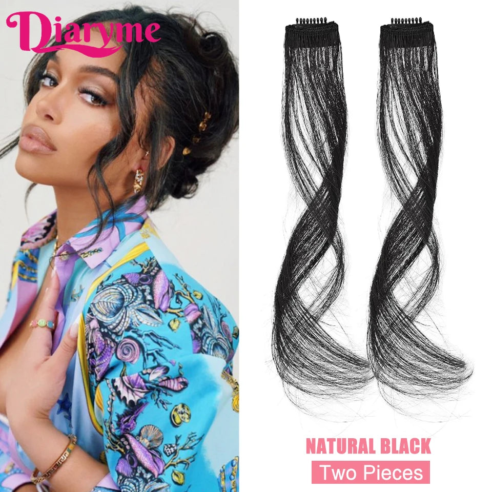 2 PCS Wavy Curly Clip-in Bangs