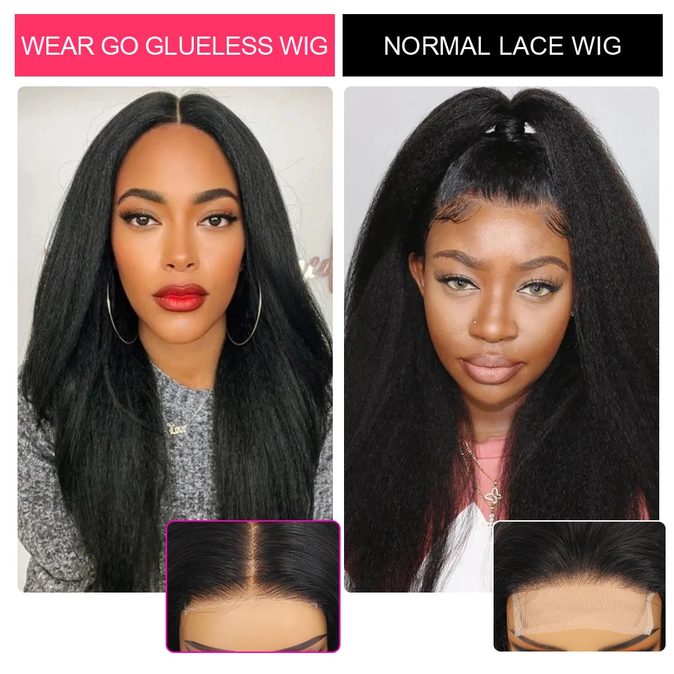Kinky Straight HD Lace Front Premium Wig