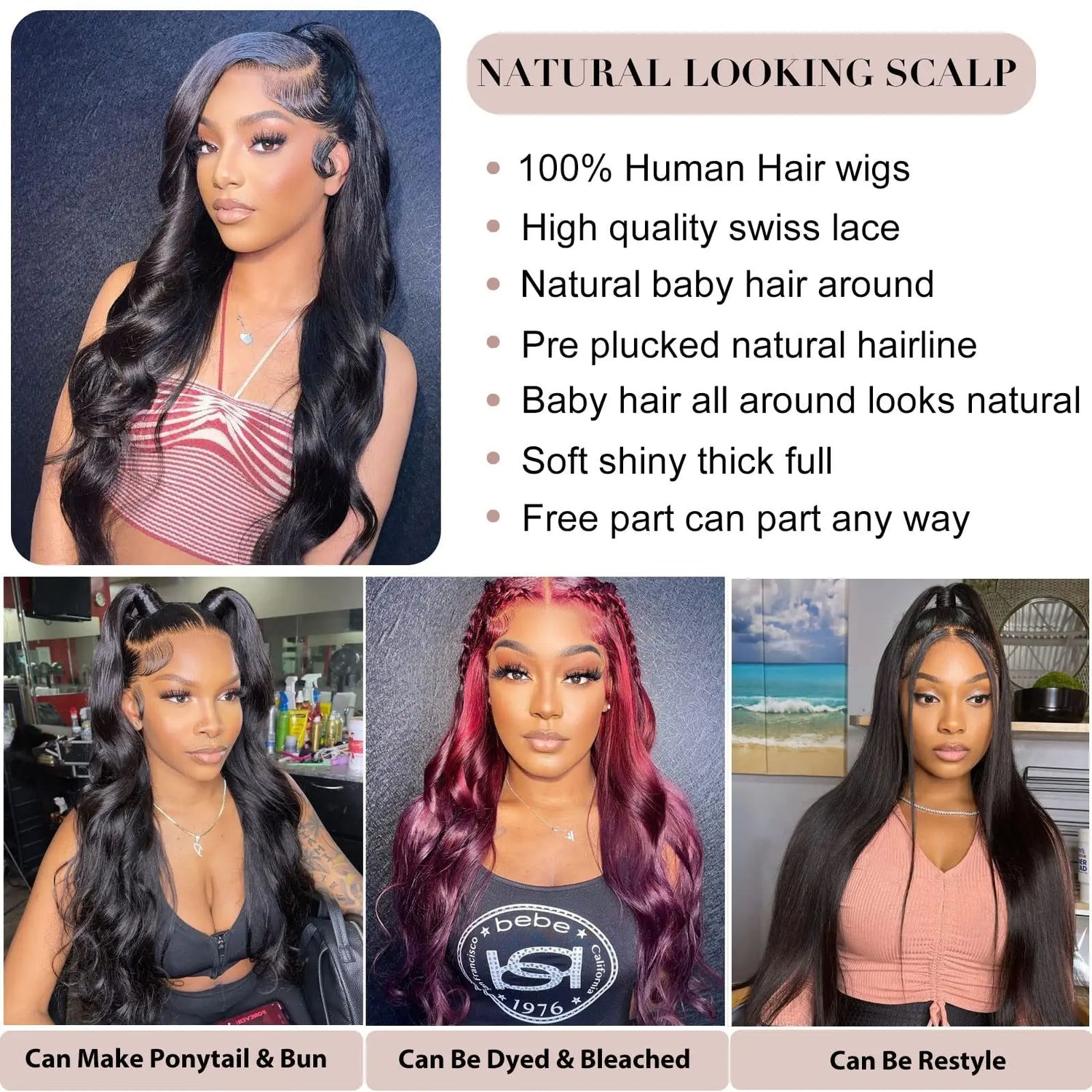 Body Wave Human Hair Wigs