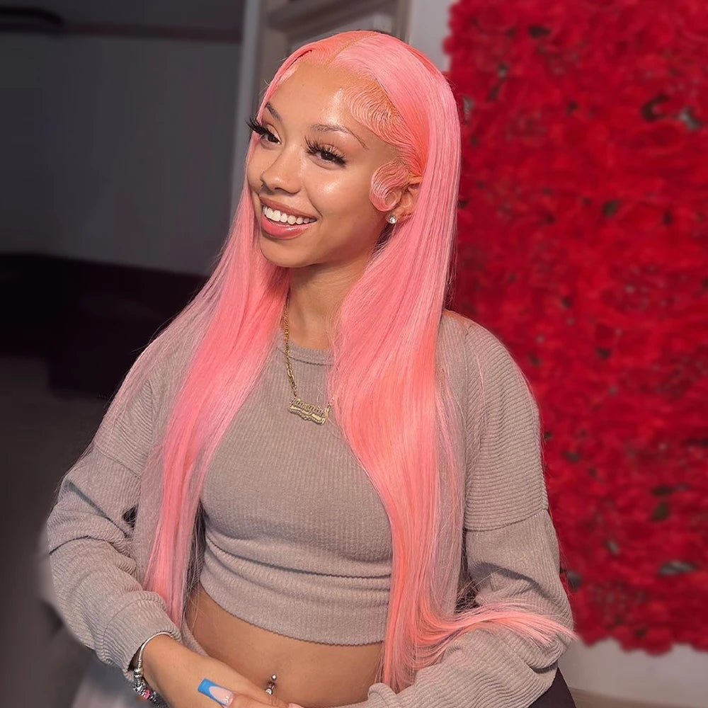 Brazilian Pink Lace Front Wig for Women