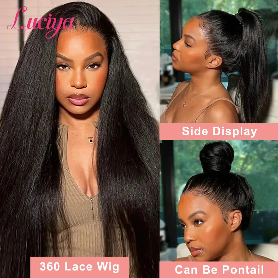 Kinky Straight HD Lace Front Premium Wig