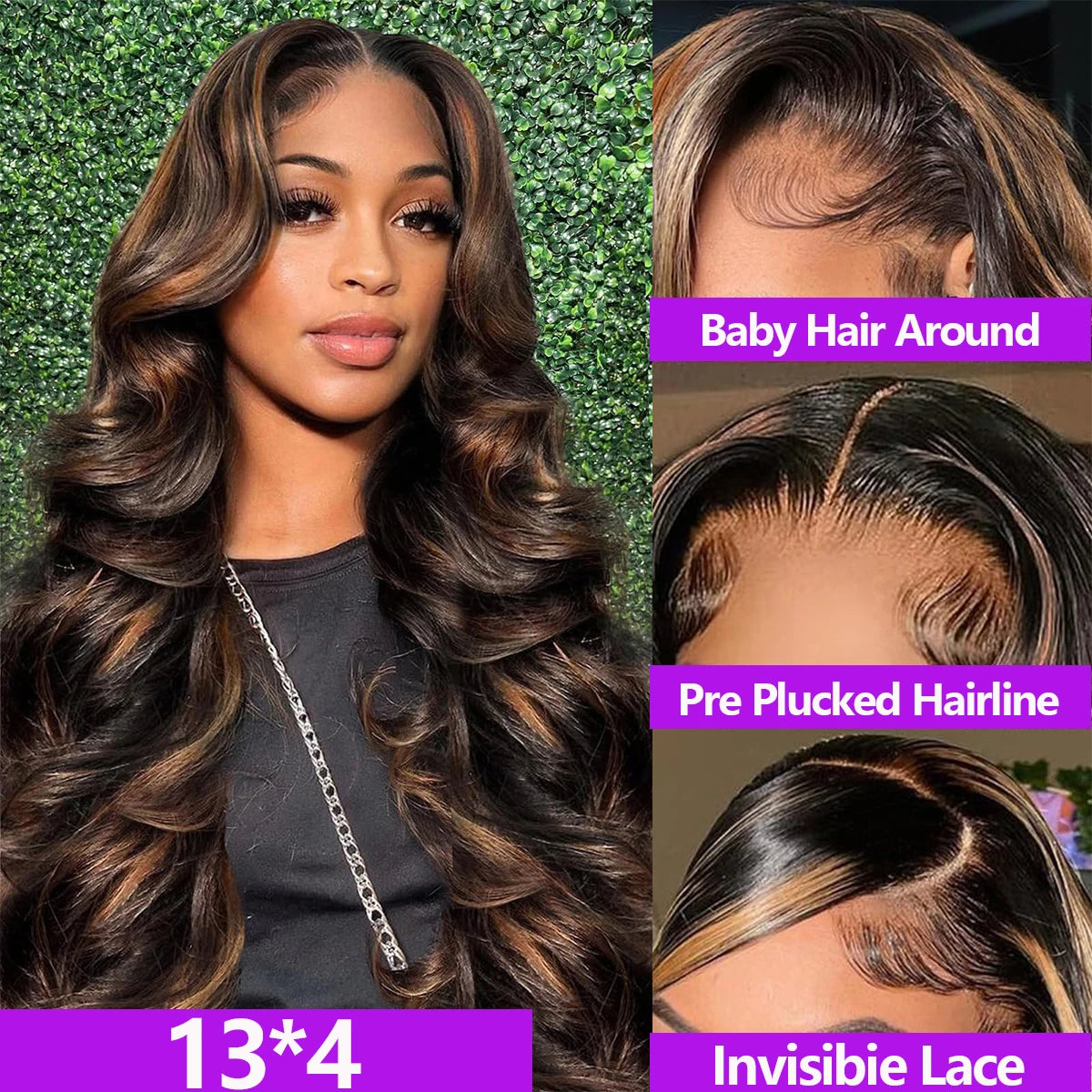 1B/30 Body Wave 30 Inch premium Lace Wig