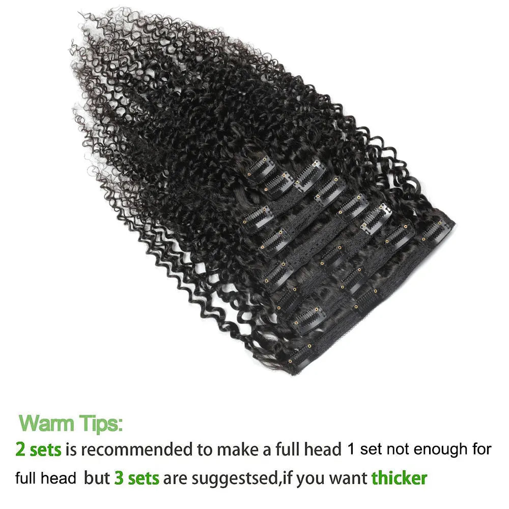 Kinky Curly Clip-In Hair Extensions