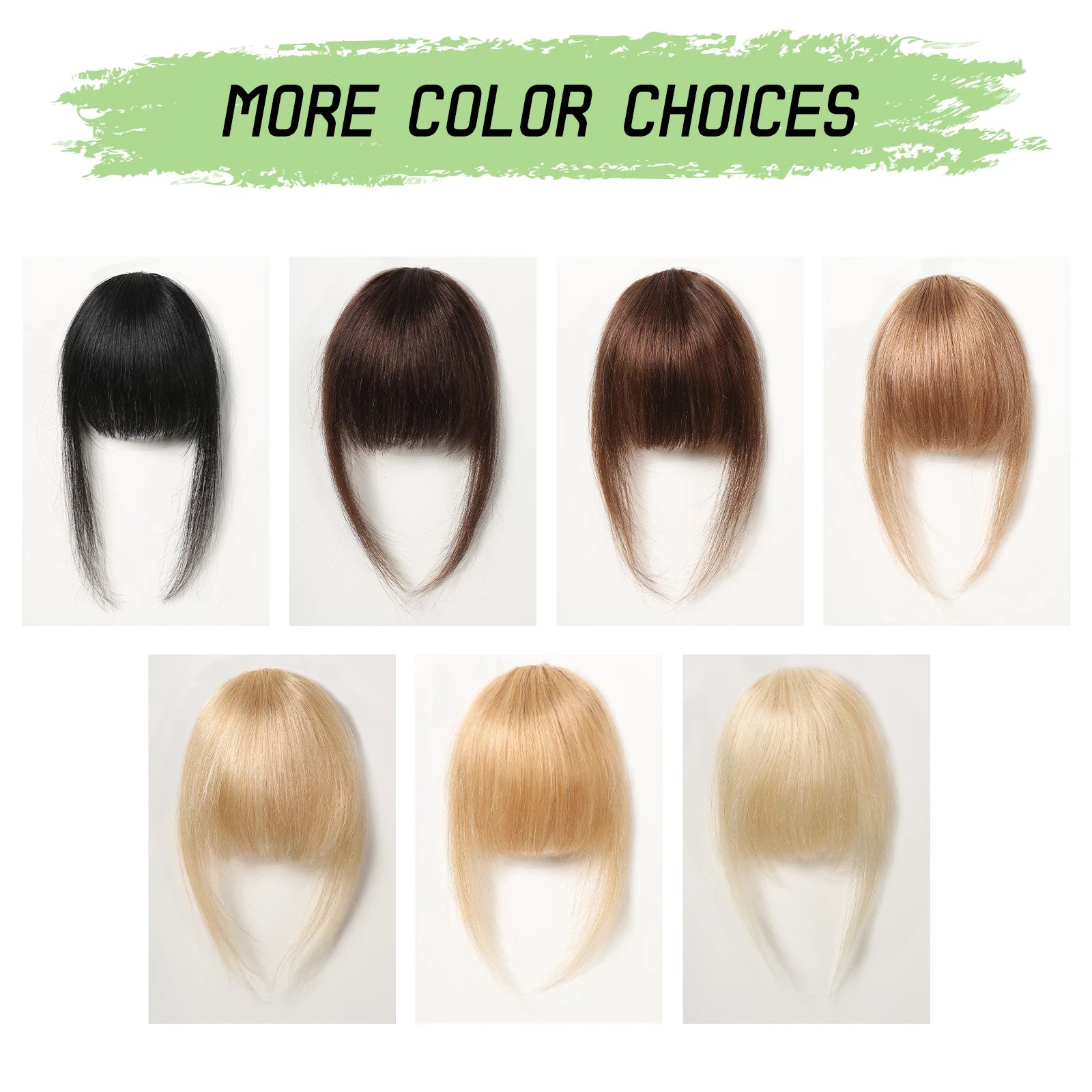 Straight Remy Human Hair Clip-In Bangs