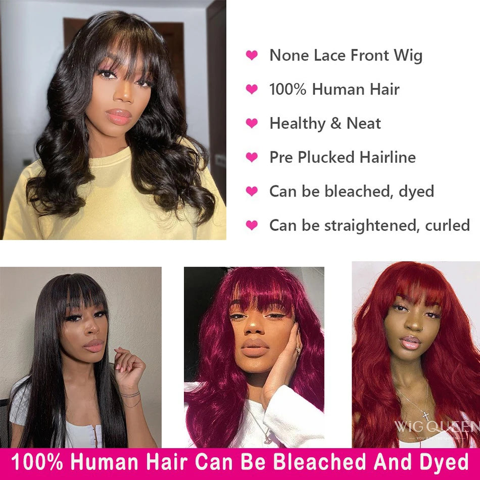 30 Inch Body Wave Premium Wig with Bangs