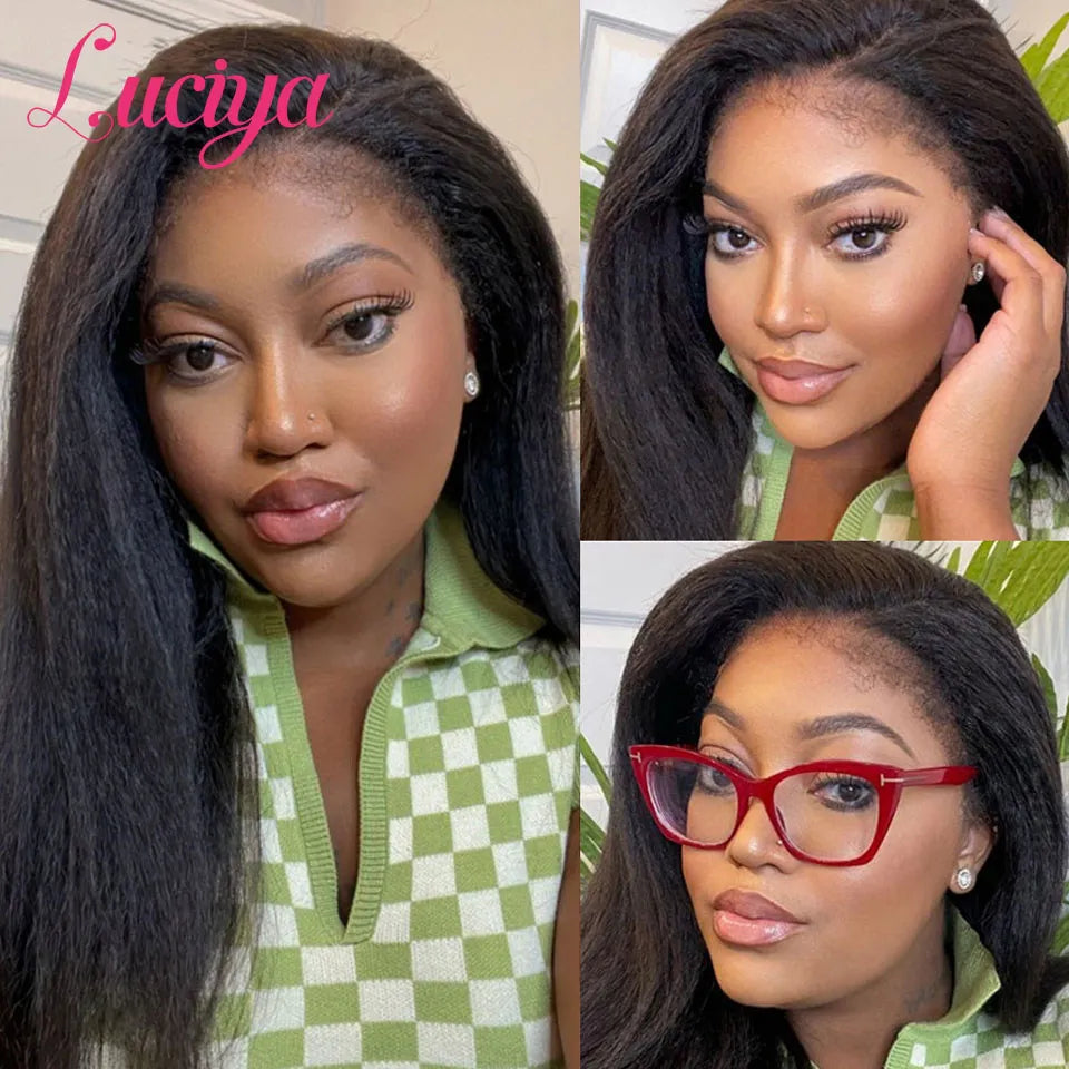 Kinky Straight HD Lace Front Premium Wig