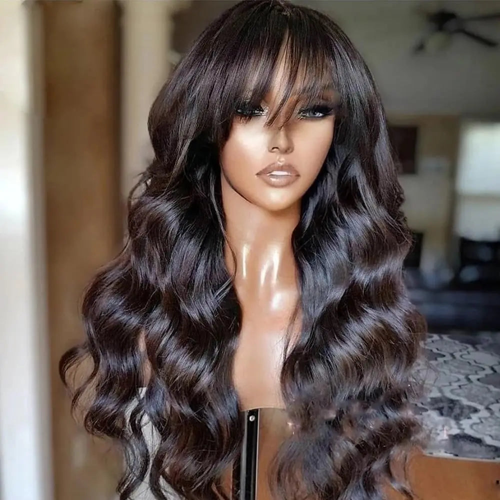 30 Inch Body Wave Premium Wig with Bangs