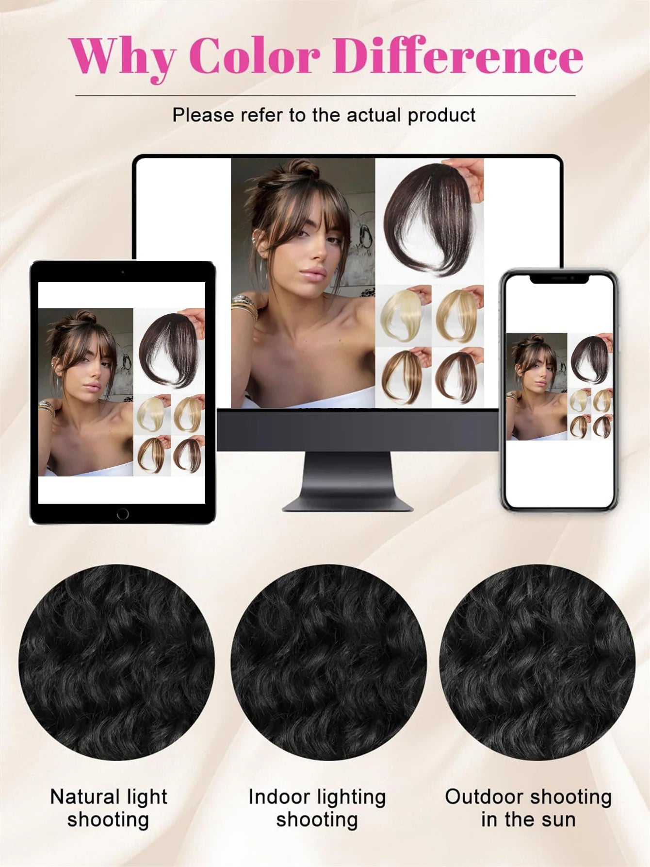 Synthesis Wig Middle-Part Clip-In Bangs