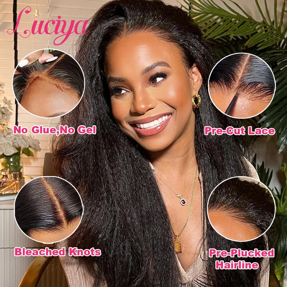 Kinky Straight HD Lace Front Premium Wig