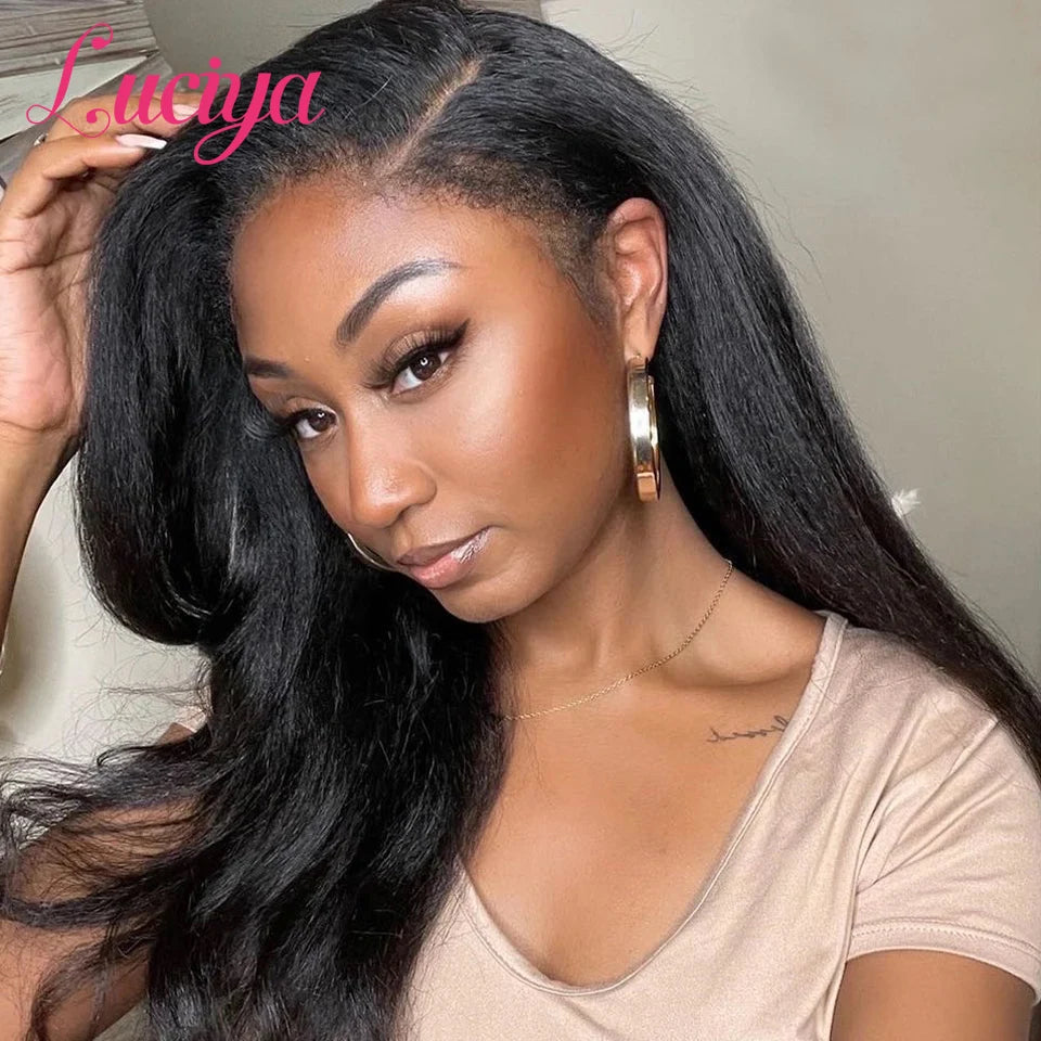 Kinky Straight HD Lace Front Premium Wig