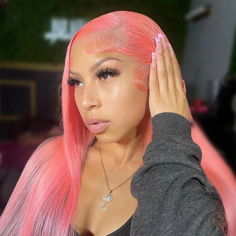 Brazilian Pink Lace Front Wig for Women
