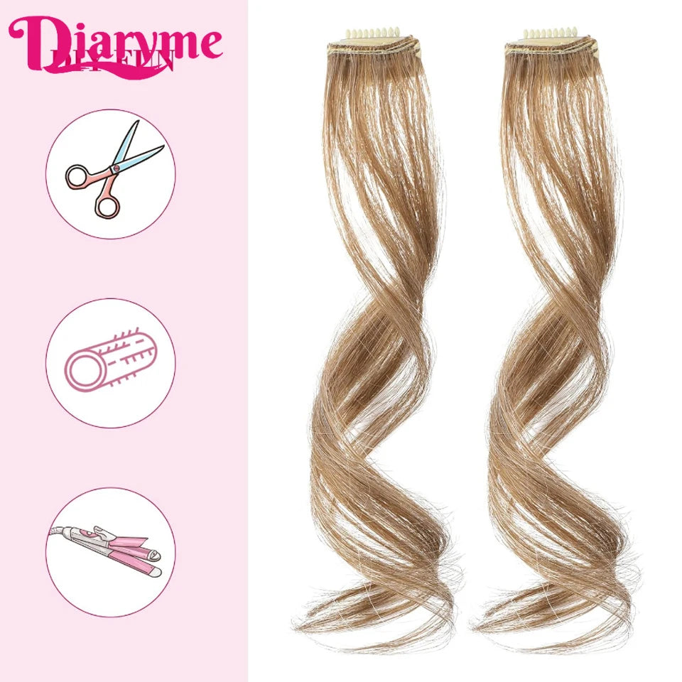 2 PCS Wavy Curly Clip-in Bangs