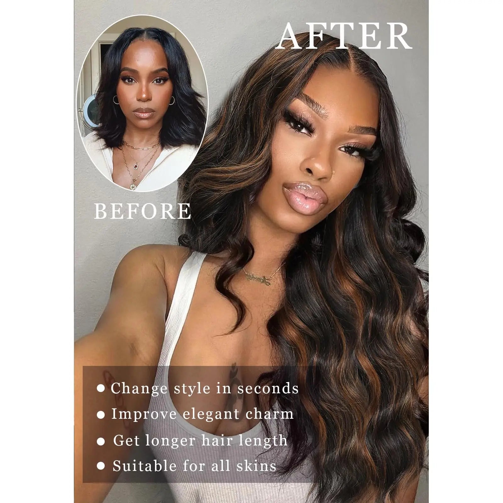 1B/30 Body Wave 30 Inch premium Lace Wig
