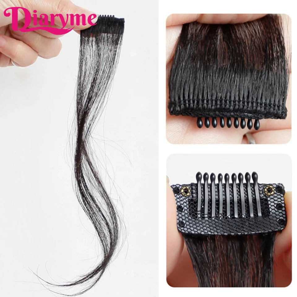 2 PCS Wavy Curly Clip-in Bangs
