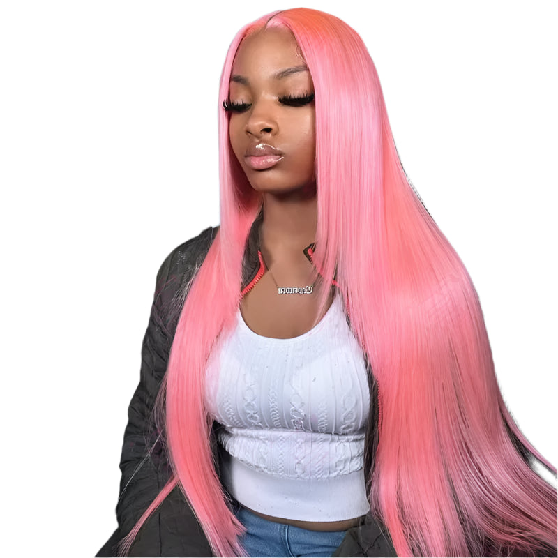 Brazilian Pink Lace Front Wig for Women