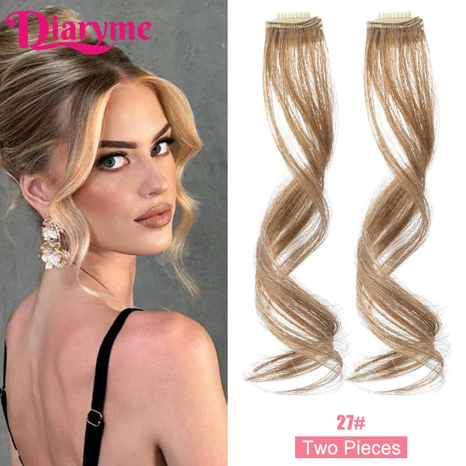 2 PCS Wavy Curly Clip-in Bangs
