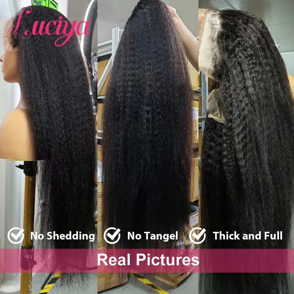 Kinky Straight HD Lace Front Premium Wig