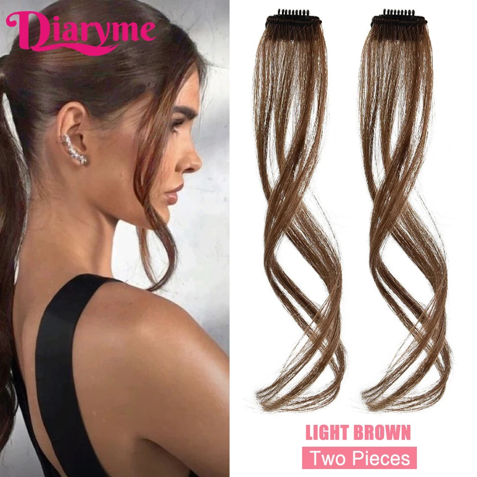 2 PCS Wavy Curly Clip-in Bangs