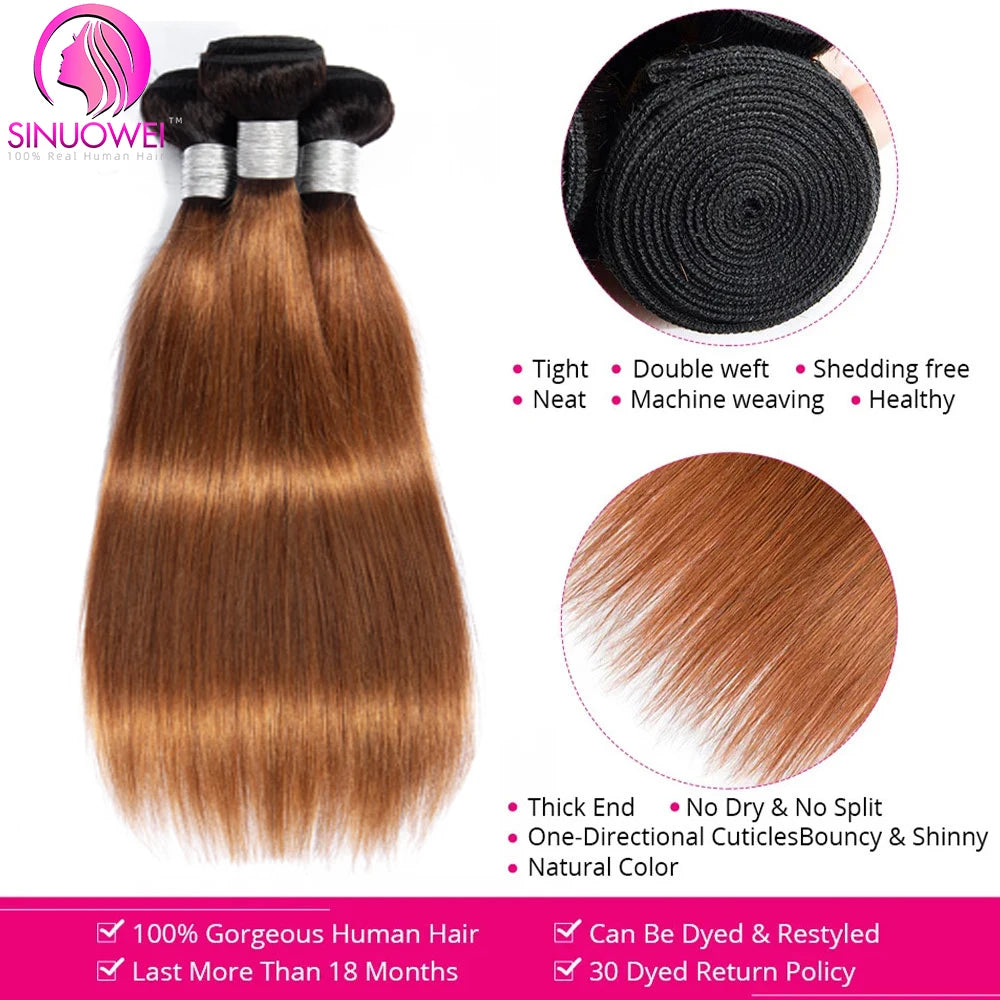 Luxe Lace Closure Brazilian Human Hair 3/4 Extensions