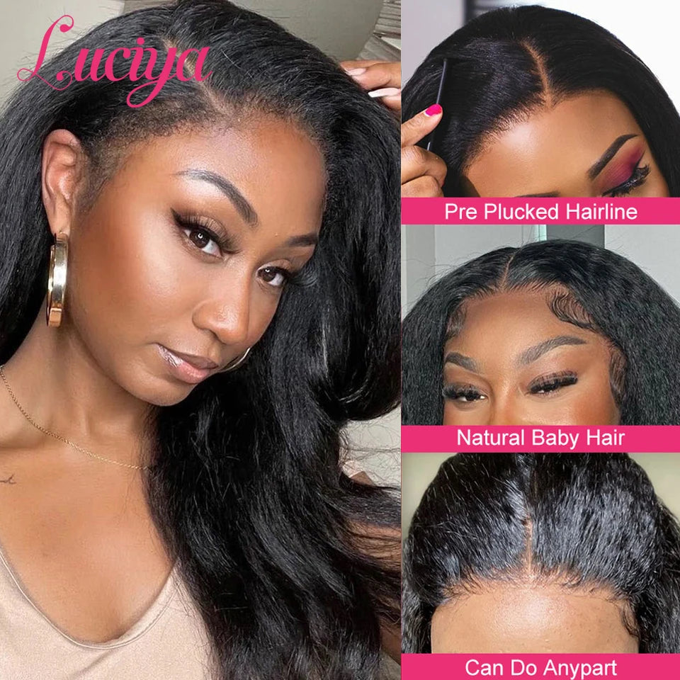 Kinky Straight HD Lace Front Premium Wig