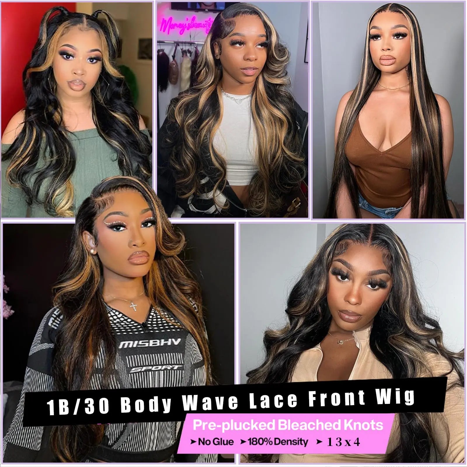 1B/30 Body Wave 30 Inch premium Lace Wig