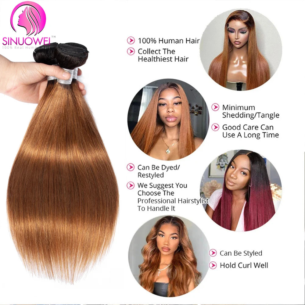 Luxe Lace Closure Brazilian Human Hair 3/4 Extensions