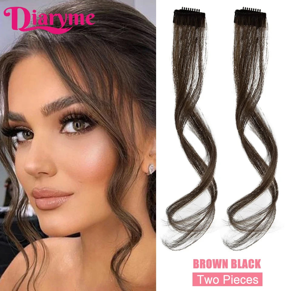 2 PCS Wavy Curly Clip-in Bangs