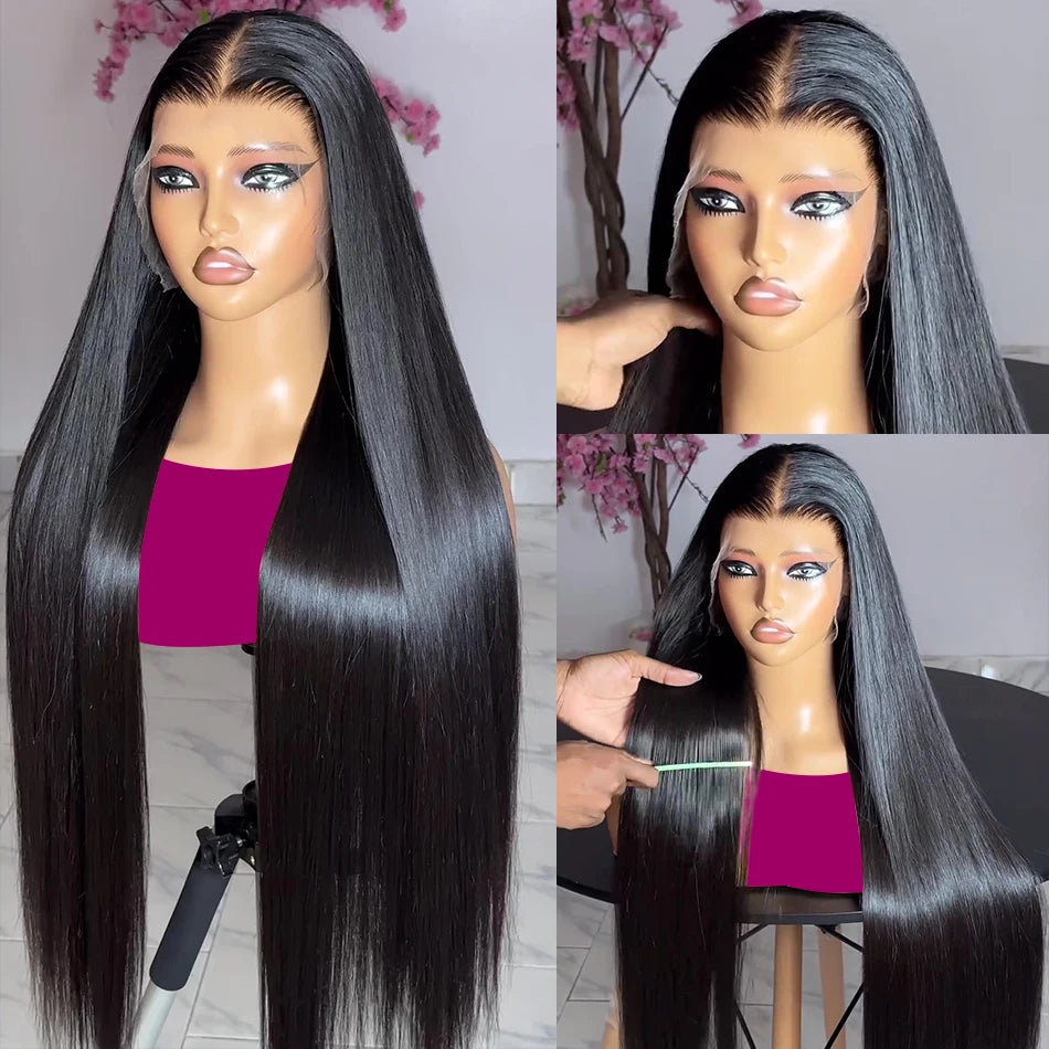 30-40 Inch Straight Lace Front Wigs