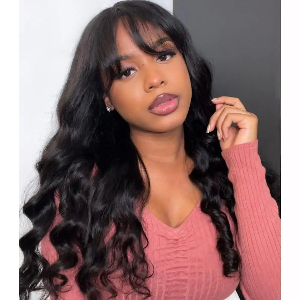 30 Inch Body Wave Premium Wig with Bangs