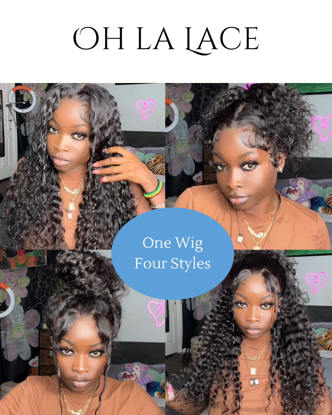 250 Density Deep Curly Wave 360 Full HD Lace Front Human Hair Wig