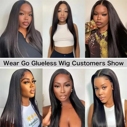 Mossily 250% Glueless Pre-Cut Straight premium Lace Wig