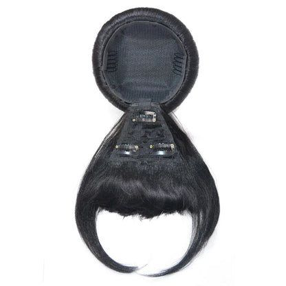 Synthetic Hair Chignon with Bangs