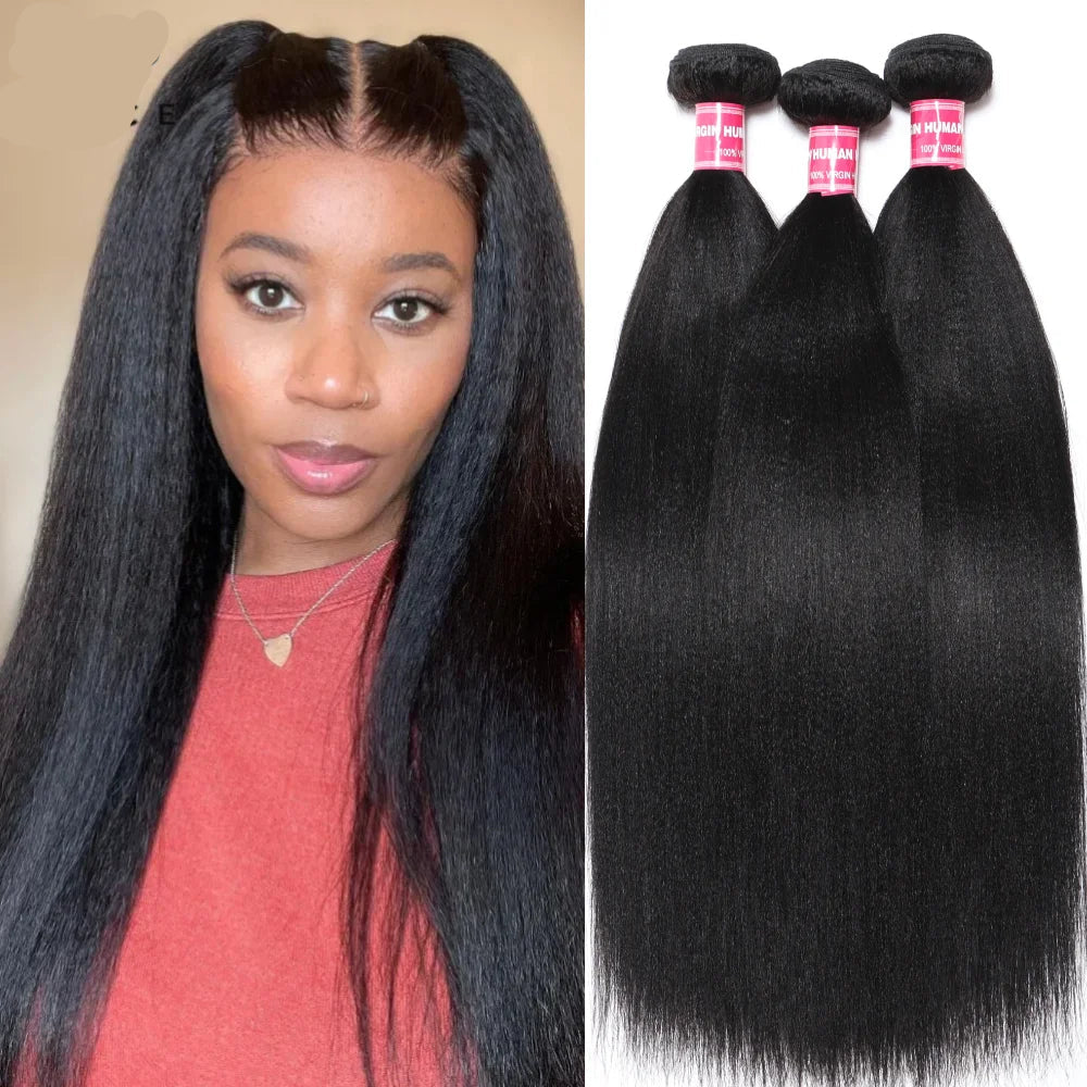 Yaki Straight Human Hair Bundles