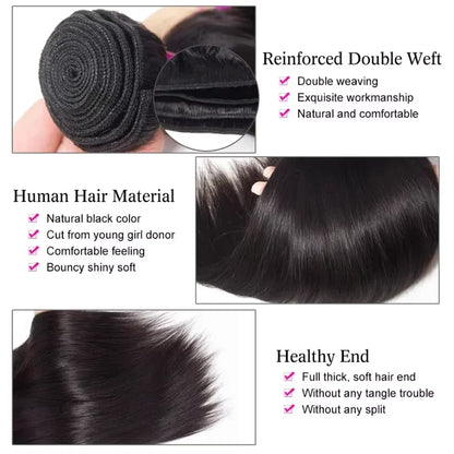 30-40 Inch Bone Straight Hair Bundles