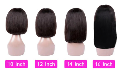 Straight Bob Human Hair Wig with Bangs