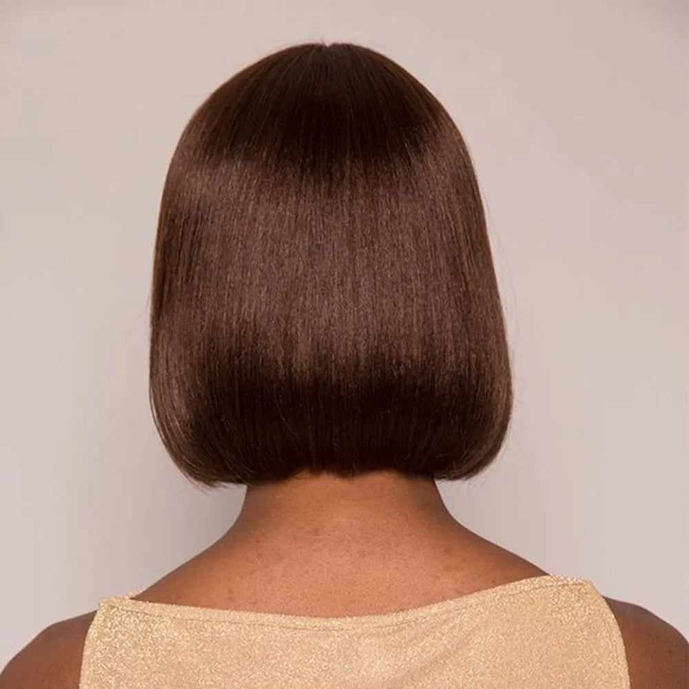 Straight Bob Human Hair Wig with Bangs
