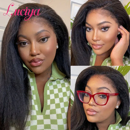 Kinky Straight HD Lace Front Premium Wig
