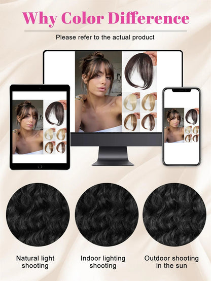 Synthesis Wig Middle-Part Clip-In Bangs