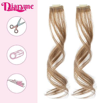2 PCS Wavy Curly Clip-in Bangs