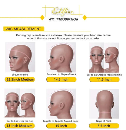 Frontal Human Hair Wig Straight Red